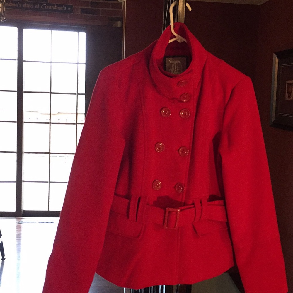 Red winter jacket